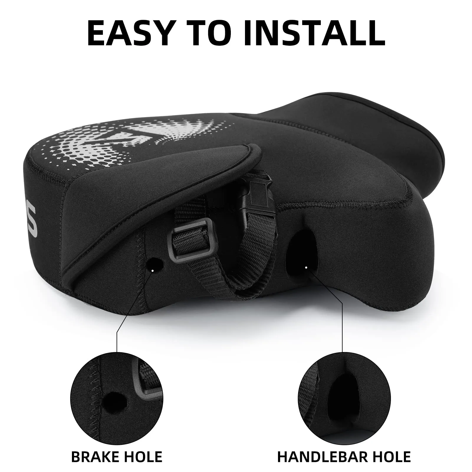 ROCKBROS Windproof Motorcycle Handlebar Muffs - Cold Weather Hand Warmers