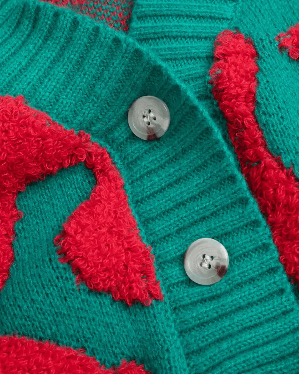 Rosabella – Colorblock pattern – Fitted cardigan