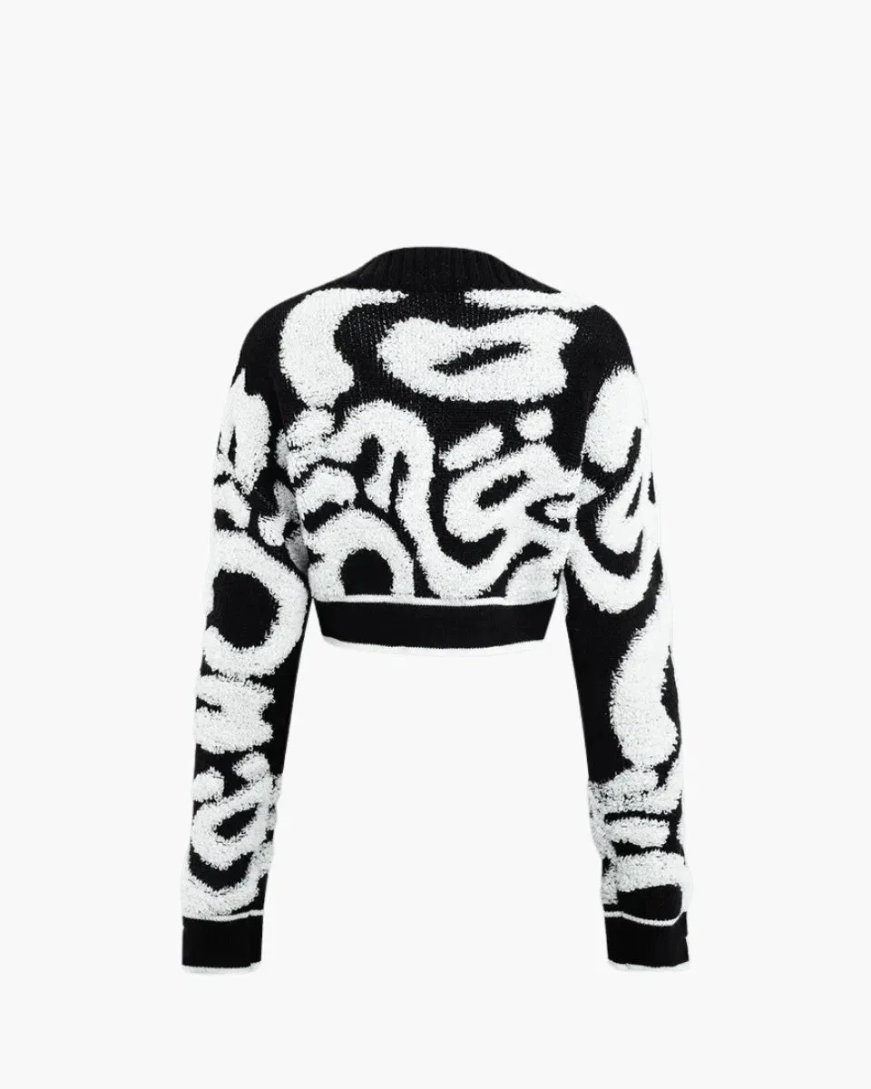 Rosabella – Colorblock pattern – Fitted cardigan
