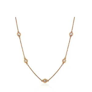 Rose Gold Diamonds by the Yard Necklace