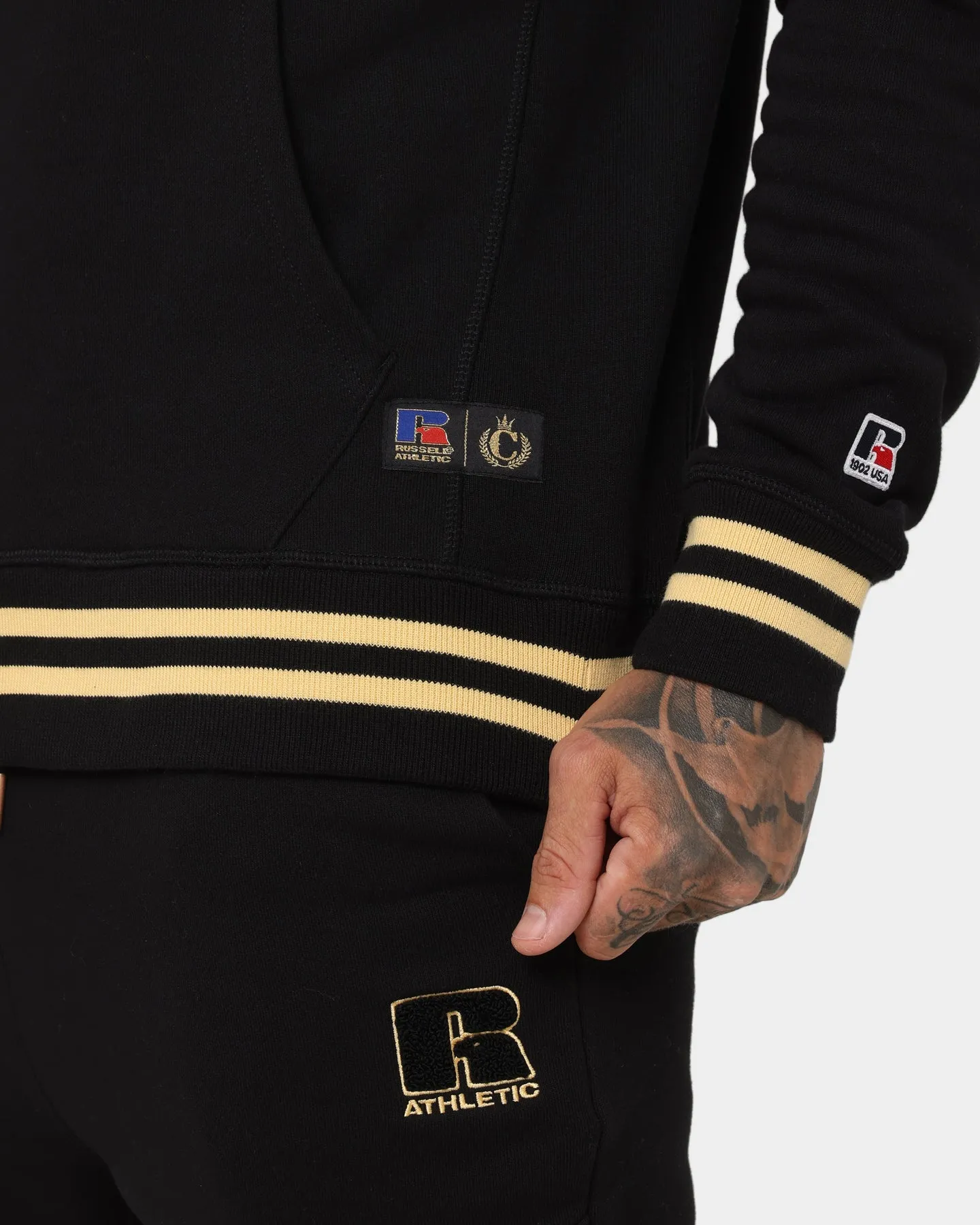 Russell Athletic Russell Athletic X Culture Kings College Athletic Hoodie Black/Gold