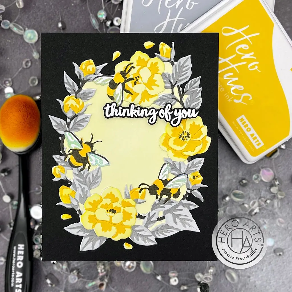 SA221 Color Layering Bee Florals Stencils
