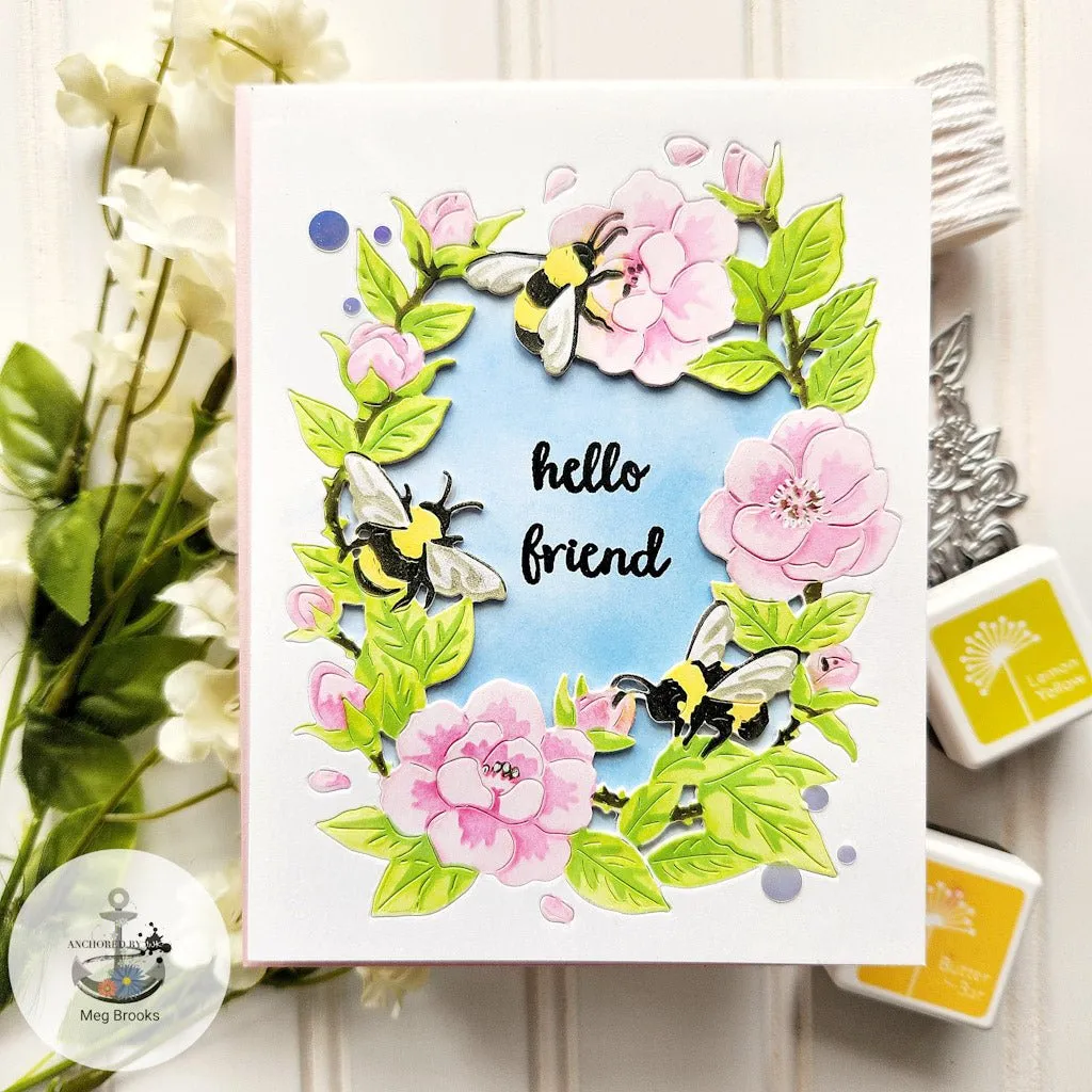 SA221 Color Layering Bee Florals Stencils