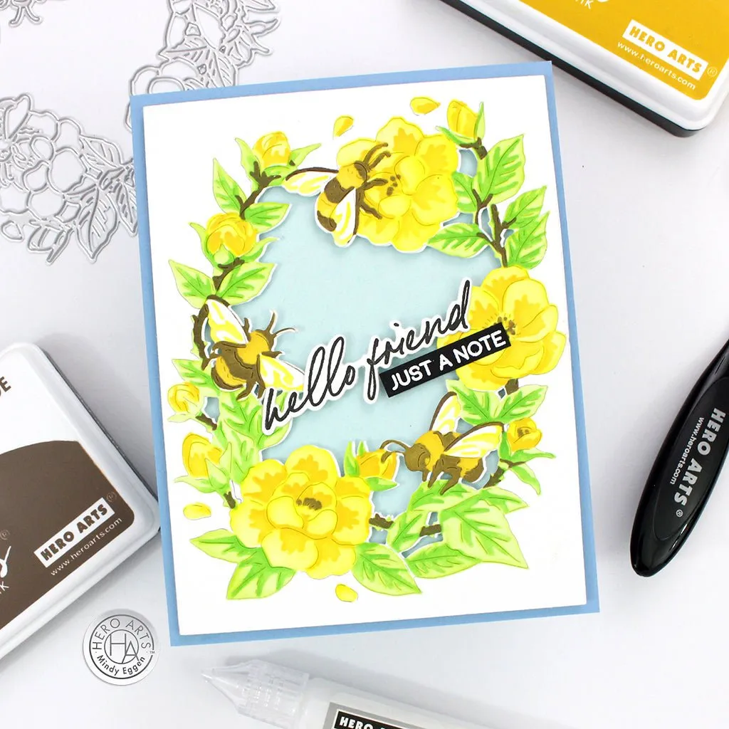 SA221 Color Layering Bee Florals Stencils