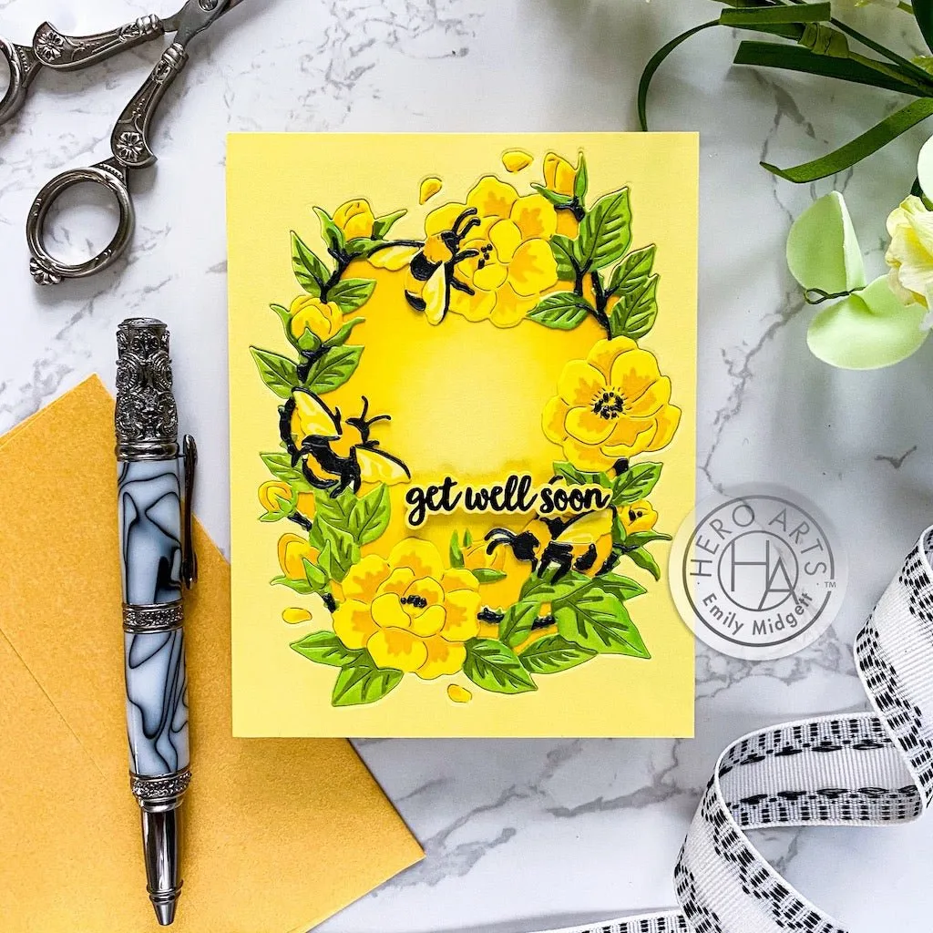 SA221 Color Layering Bee Florals Stencils