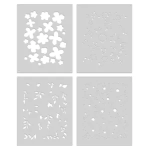 SA232 Color Layering Bold Flowers Stencils