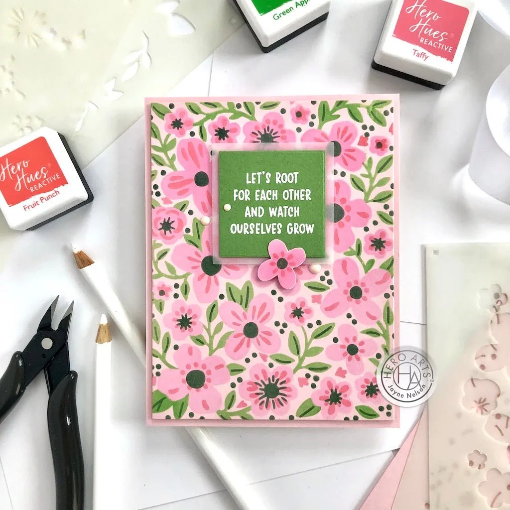 SA232 Color Layering Bold Flowers Stencils