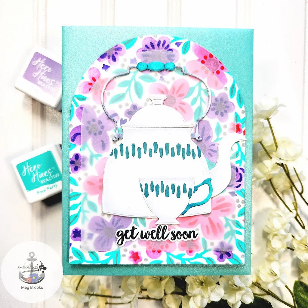 SA232 Color Layering Bold Flowers Stencils