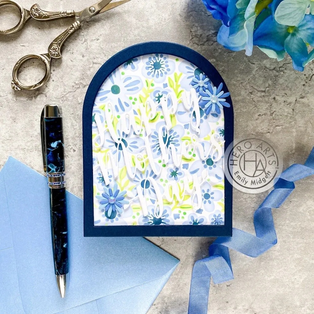 SA232 Color Layering Bold Flowers Stencils