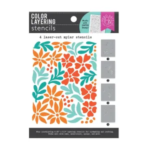 SA239 Color Layering Day Flowers Stencils