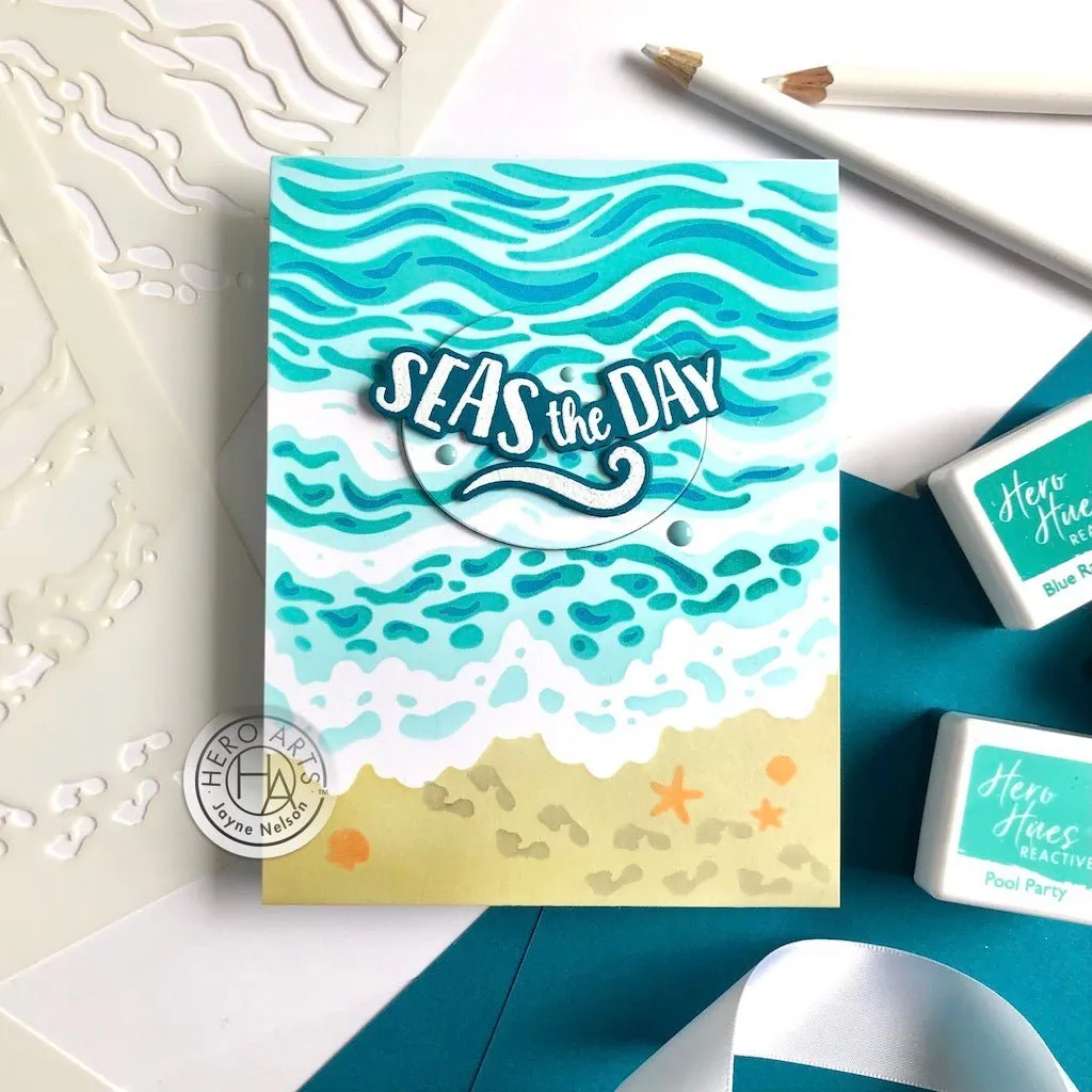 SA247 Color Layering Beach Floor Stencils