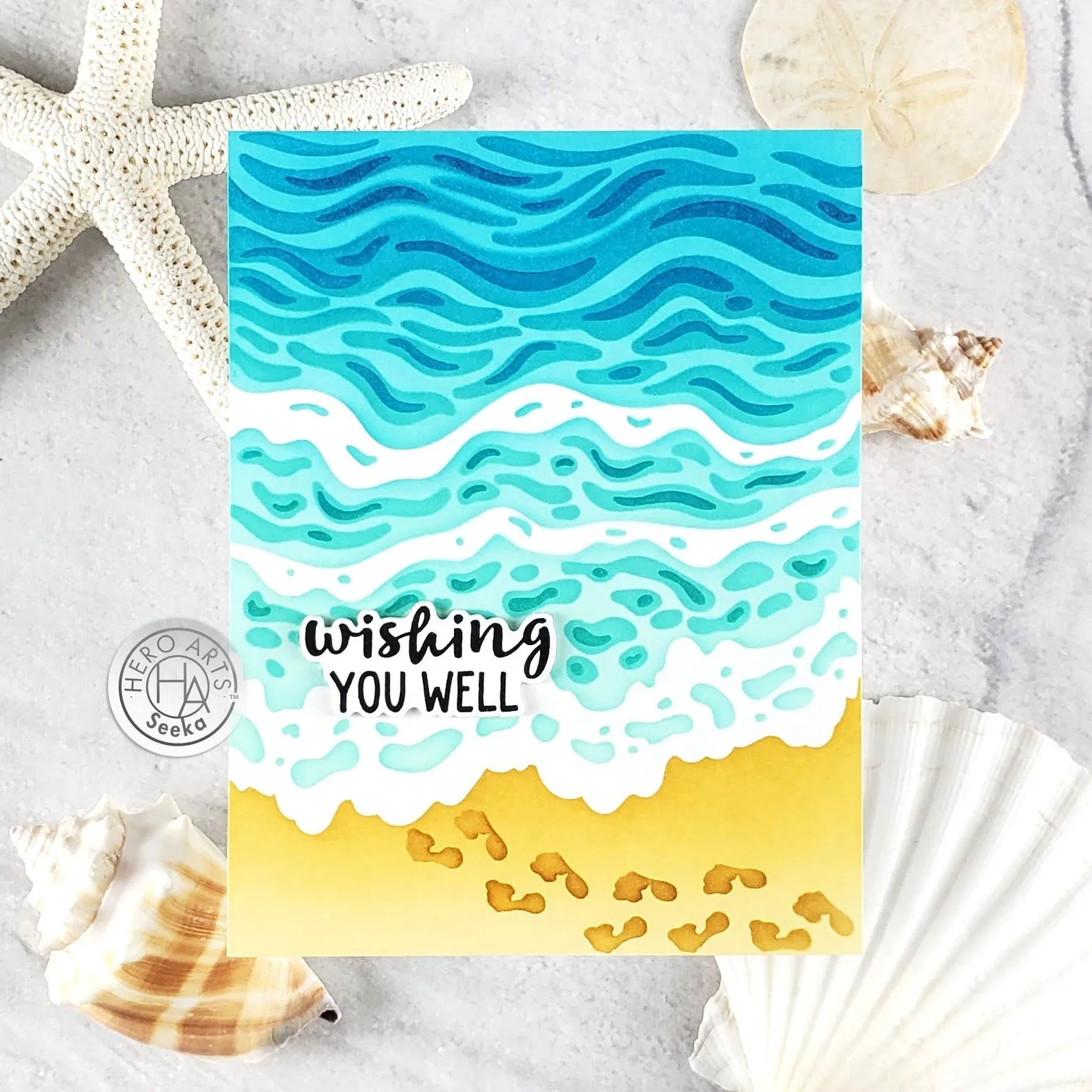 SA247 Color Layering Beach Floor Stencils