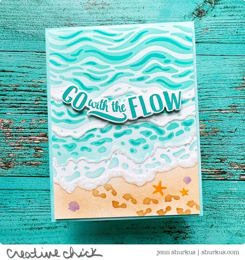 SA247 Color Layering Beach Floor Stencils