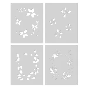 SA249 Color Layering Poinsettia Window Stencils