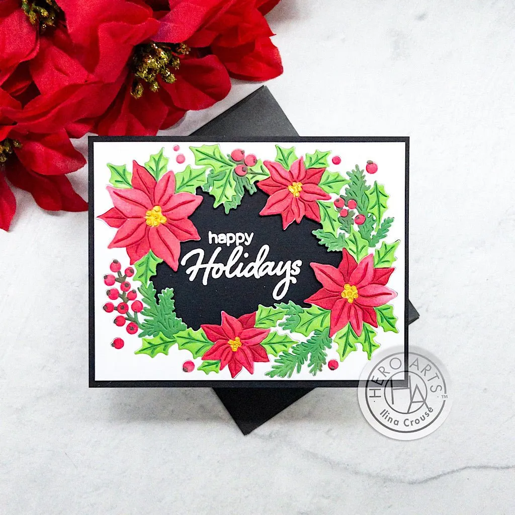 SA249 Color Layering Poinsettia Window Stencils