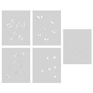 SA251 Color Layering Christmas Foliage Stencils