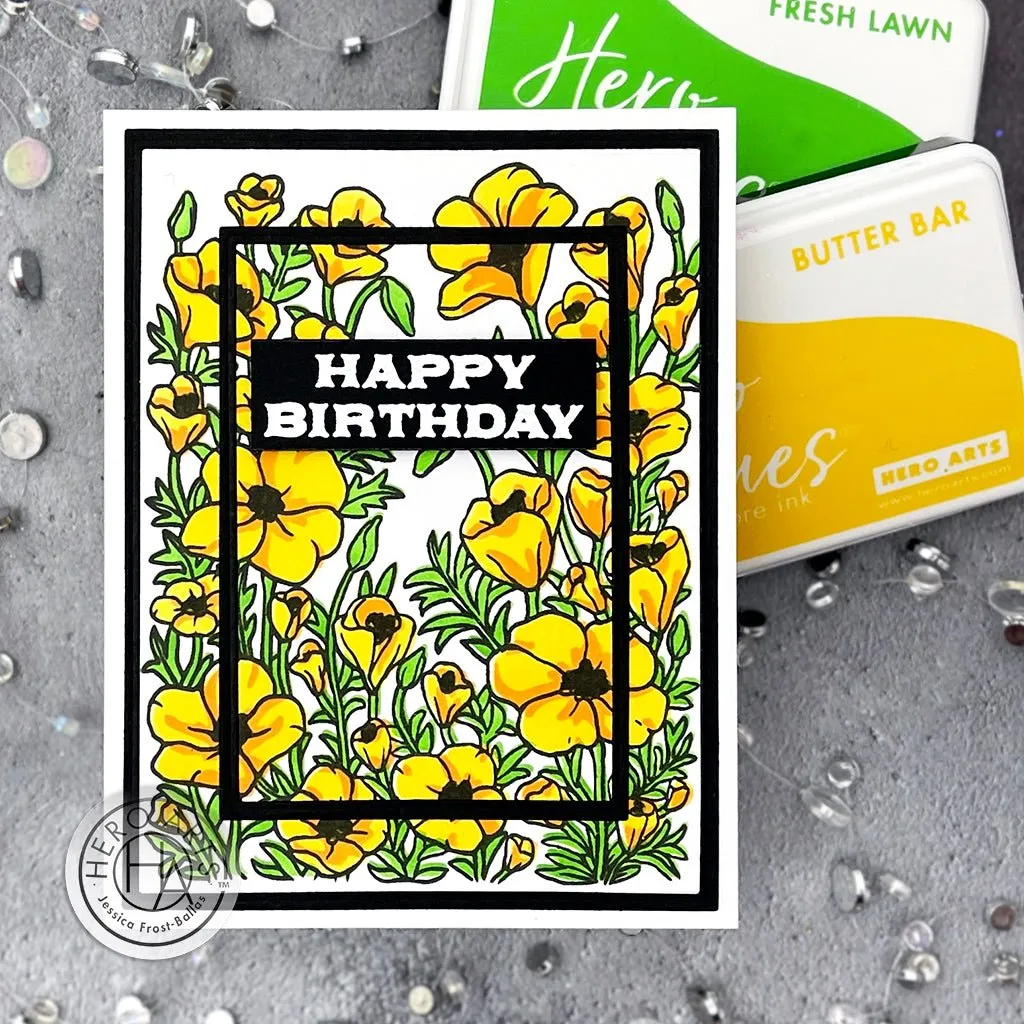 SA255 Color Layering Golden Poppies Stencils