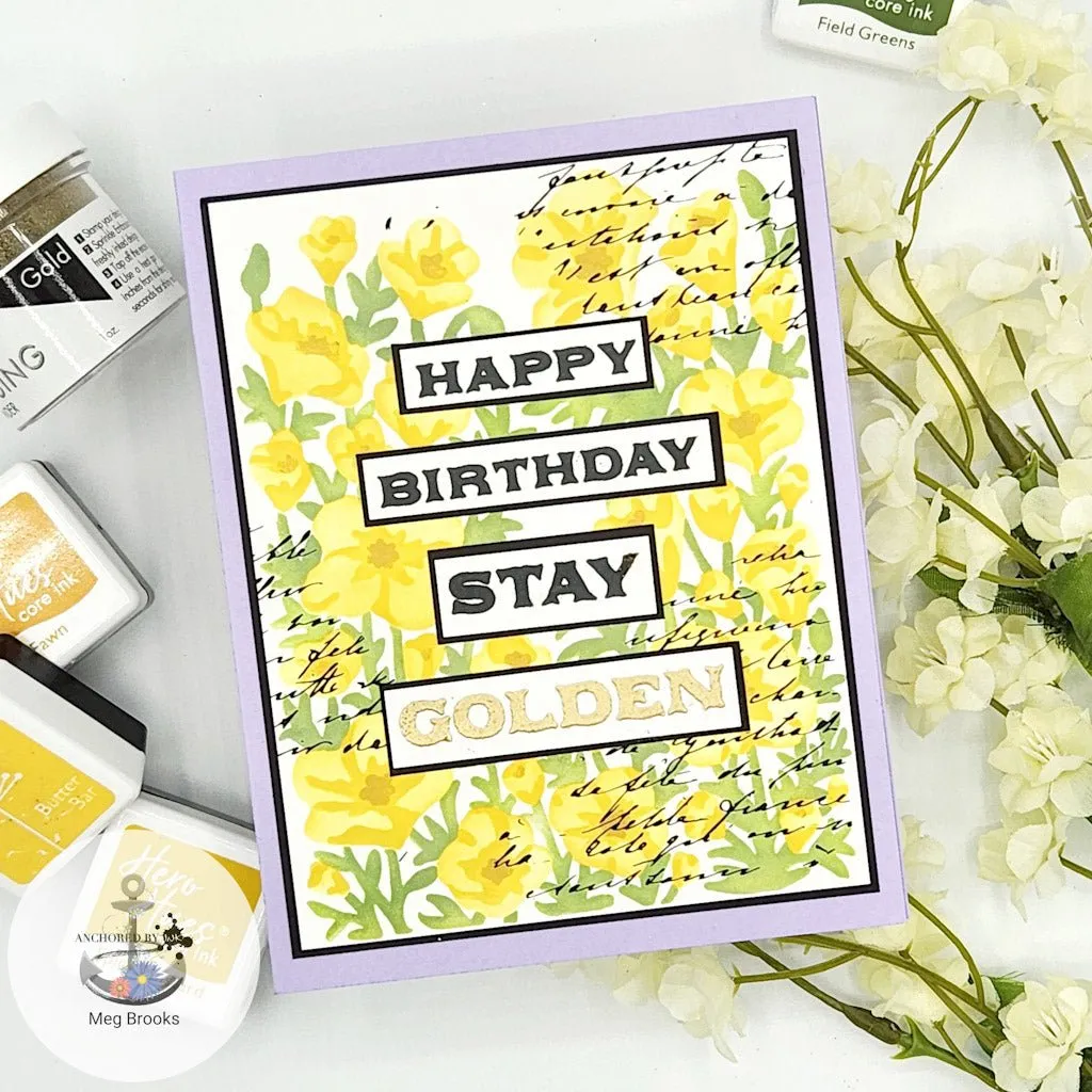 SA255 Color Layering Golden Poppies Stencils