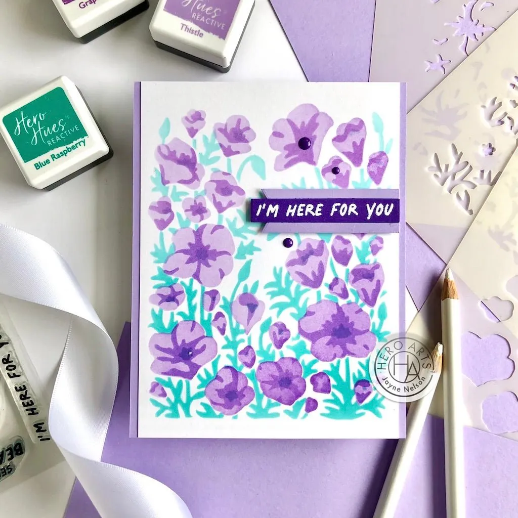 SA255 Color Layering Golden Poppies Stencils