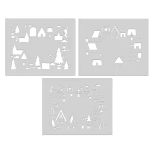 SA259 Color Layering Holiday Neighborhood Stencils