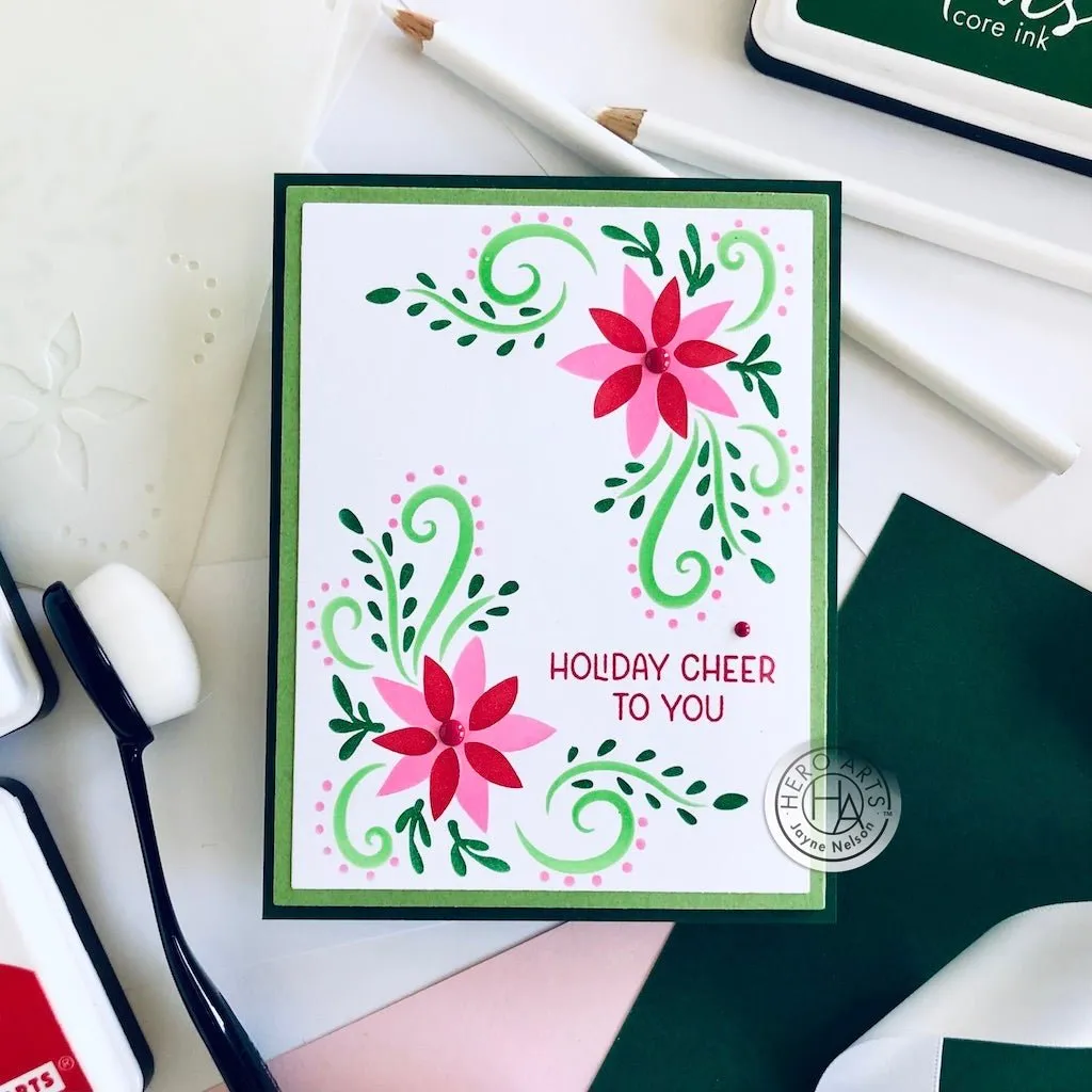 SA260 Color Layering Holiday Flourishes Stencils