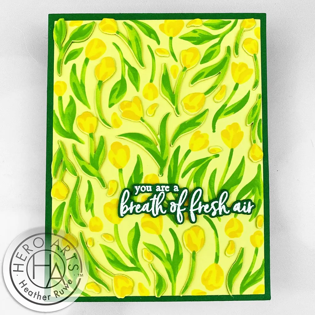 SA262 Color Layering Tulip Pattern Stencils
