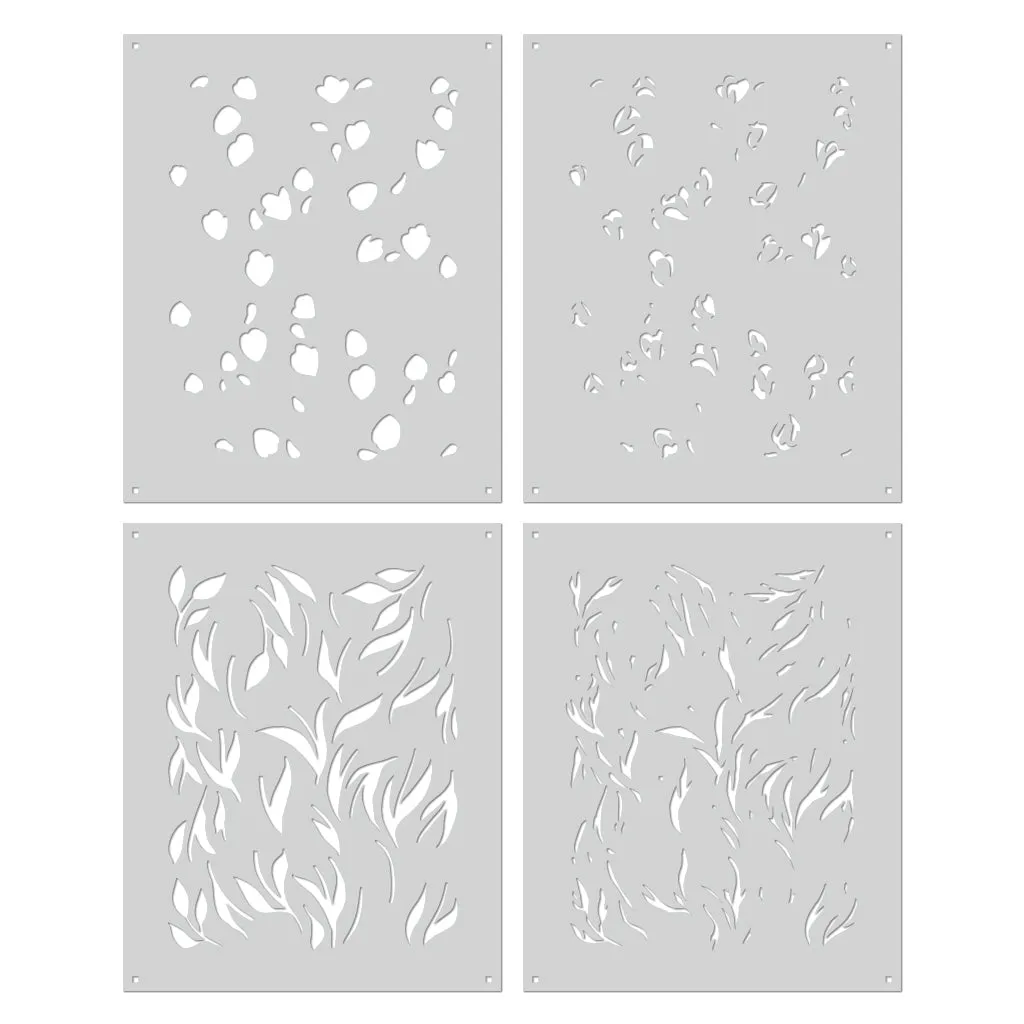 SA262 Color Layering Tulip Pattern Stencils