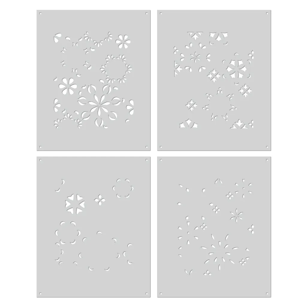 SA263 Color Layering Mandala Flower Pattern Stencils