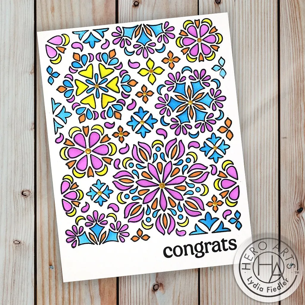 SA263 Color Layering Mandala Flower Pattern Stencils