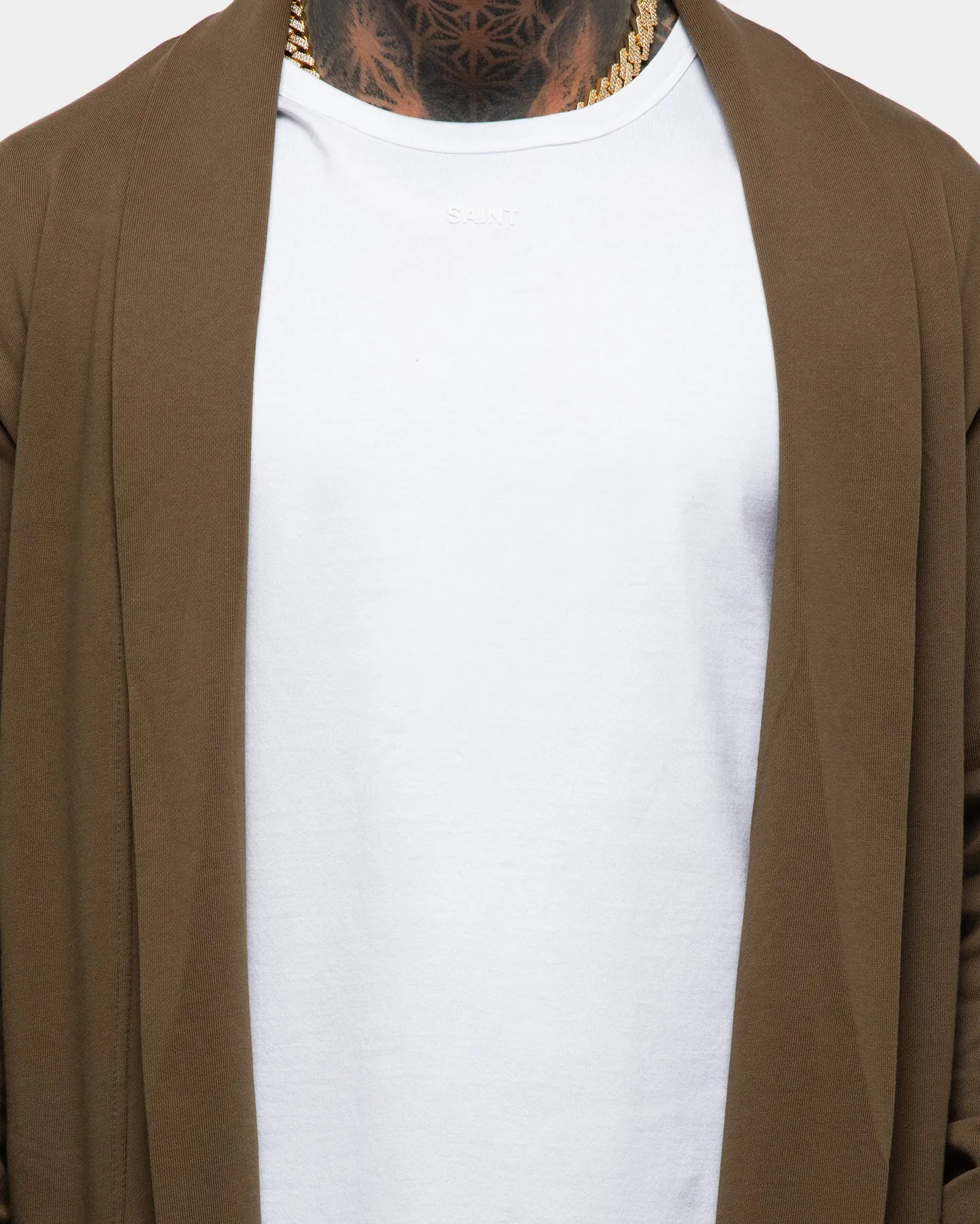 Saint Morta Coffin Party Longline Cardigan Army Green
