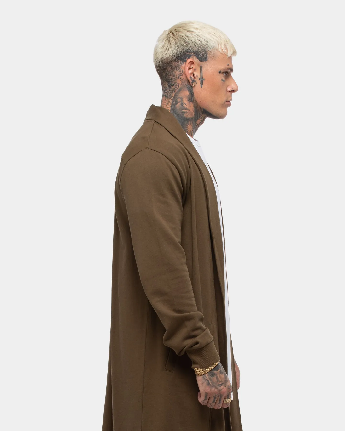 Saint Morta Coffin Party Longline Cardigan Army Green