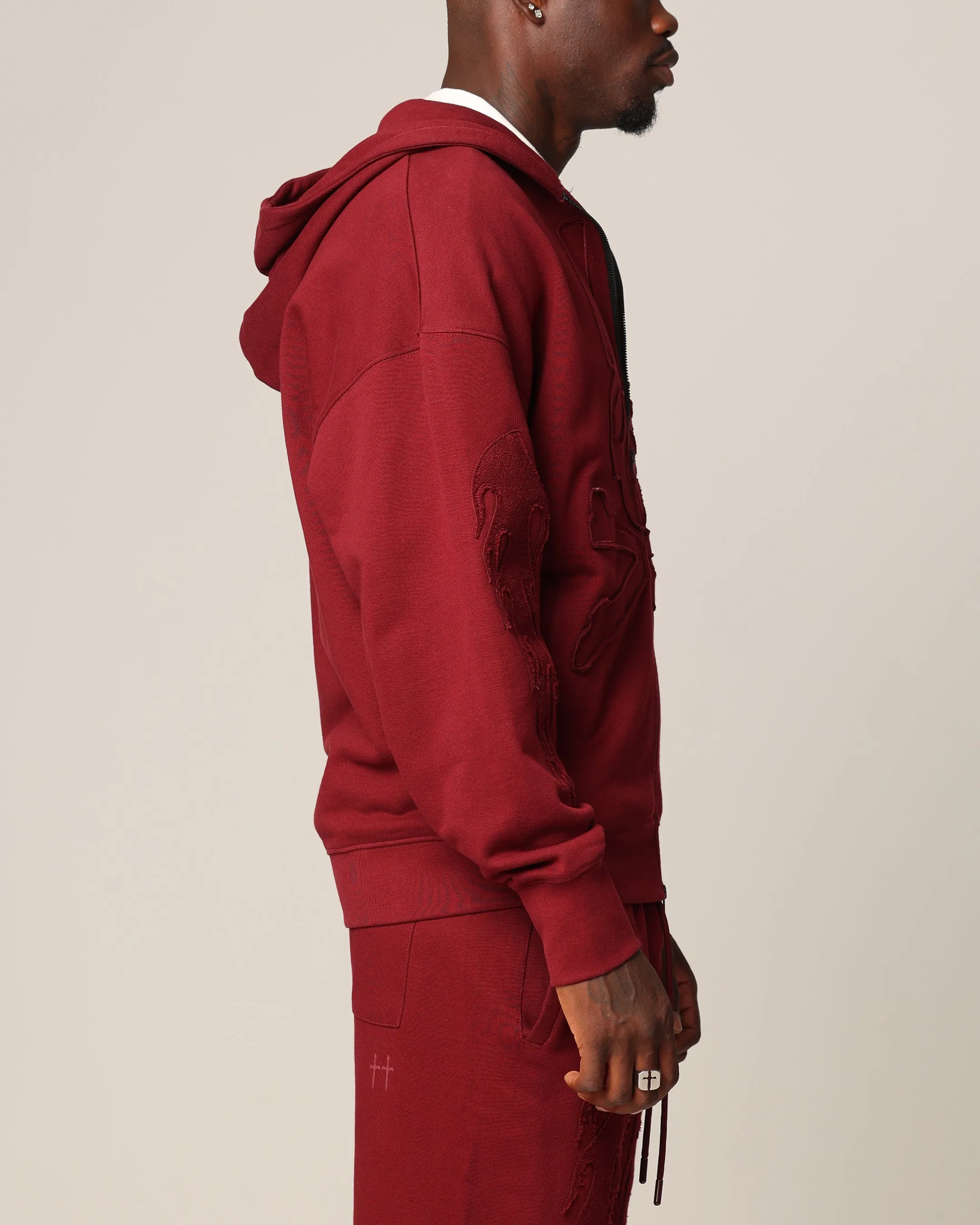 Saint Morta Hellfire Zip Hoodie Lava