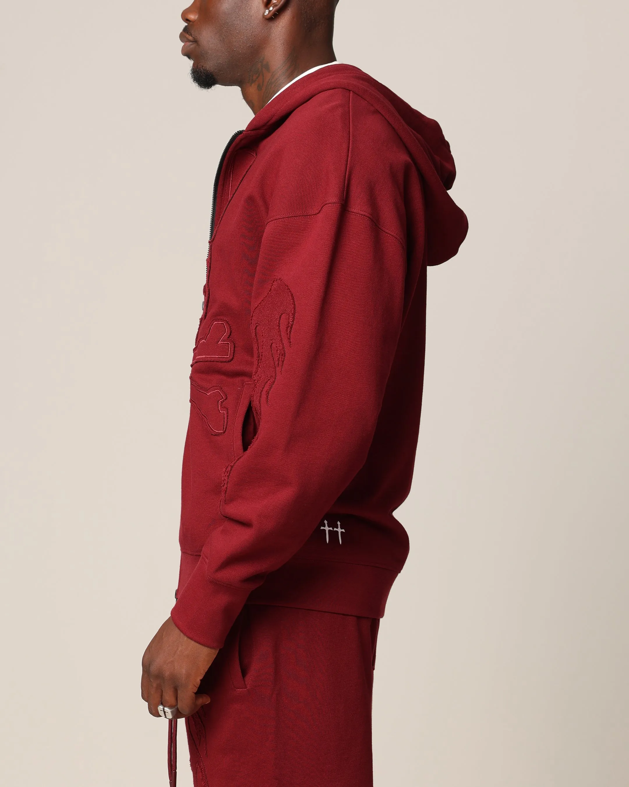 Saint Morta Hellfire Zip Hoodie Lava
