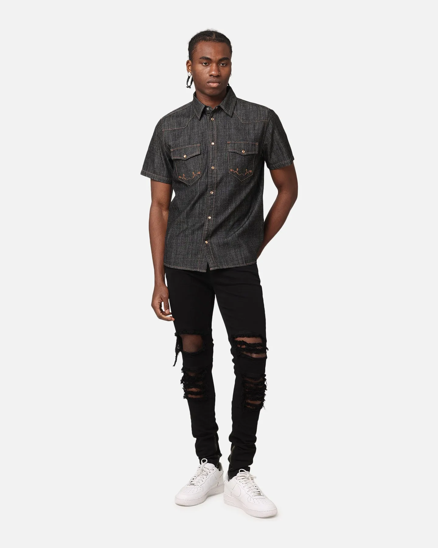 Saint Morta Rodeo Denim Shirt Black