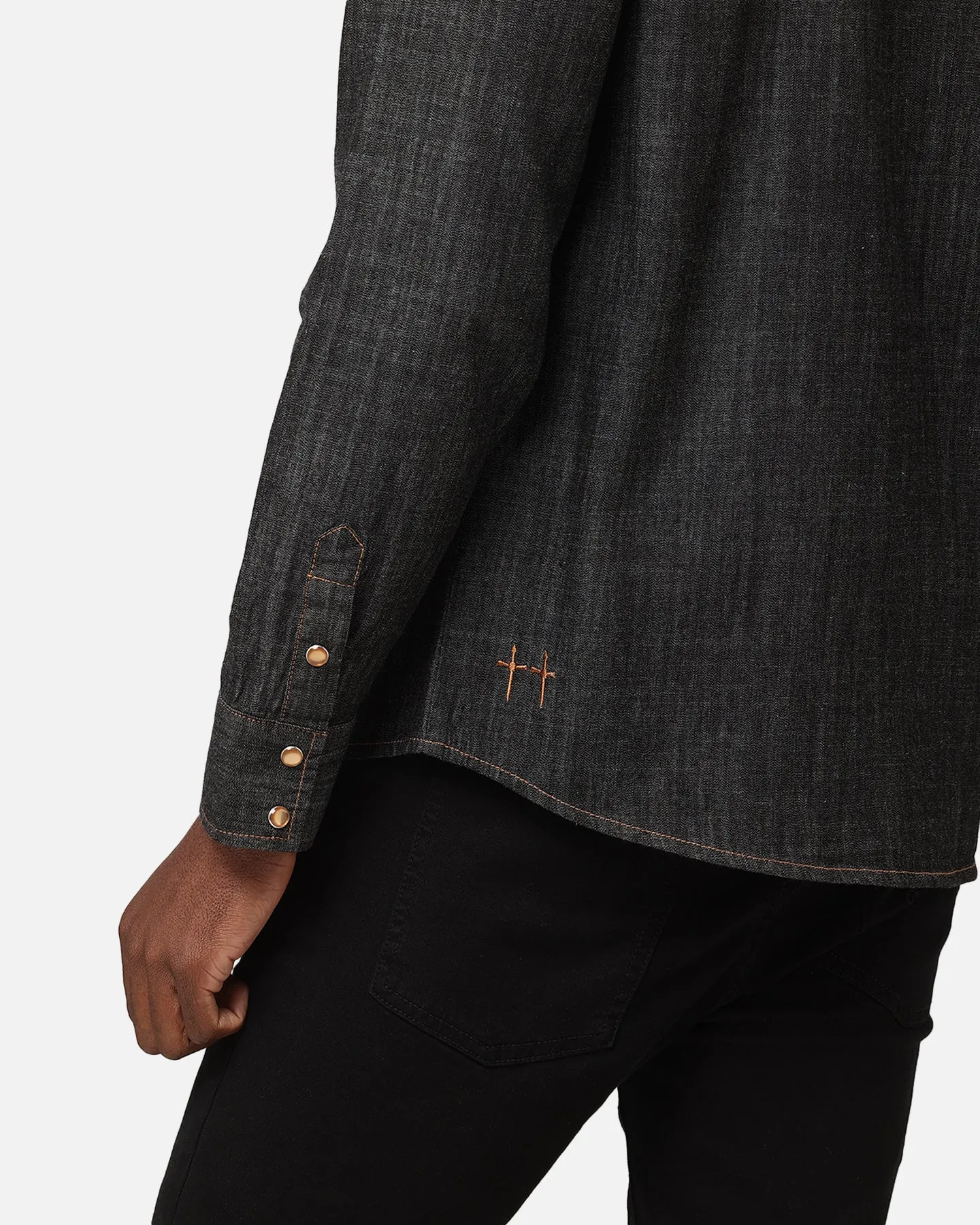 Saint Morta Rodeo Long Sleeve Denim Shirt Black