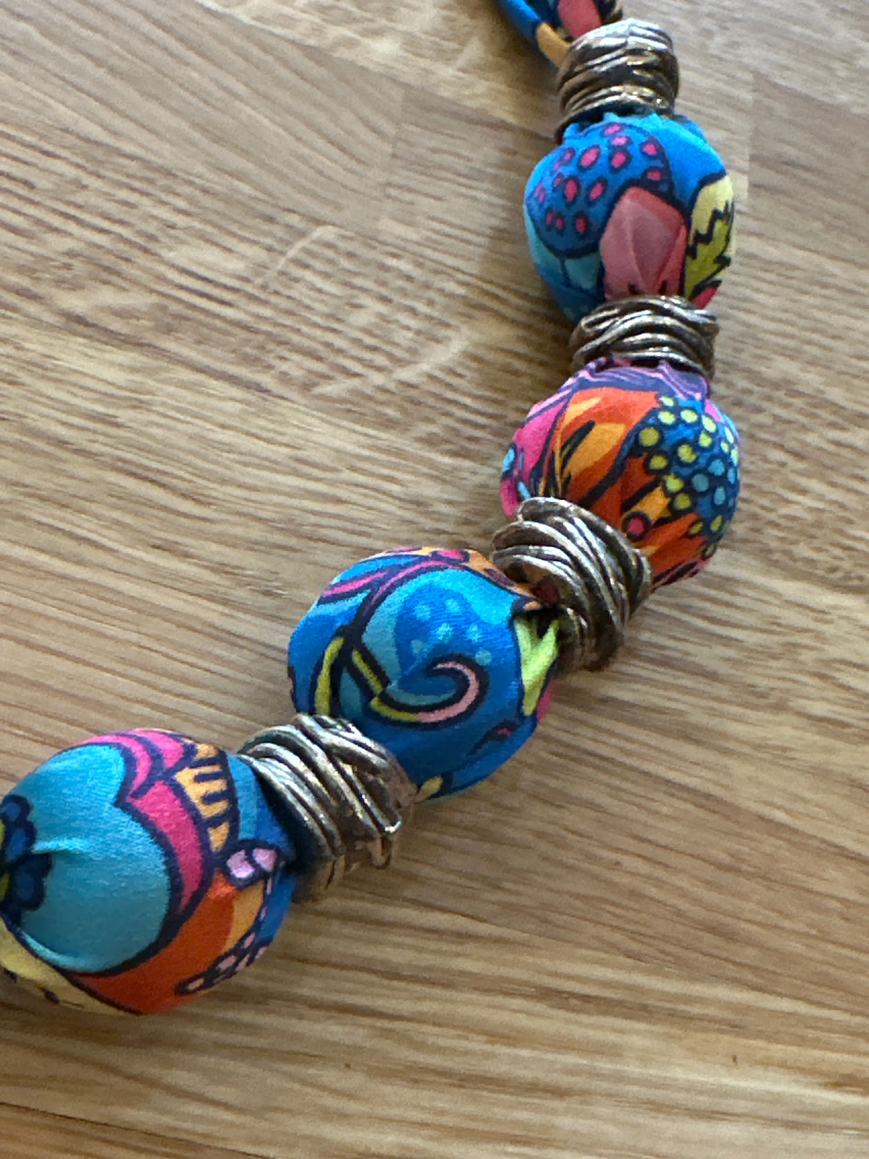 SALE Liberty Silk Scottish Bauble Necklace