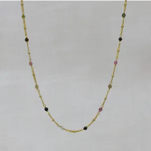 Satellite Chain Gemstone Necklace