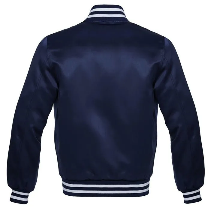 Satin - Navy Blue/White Trim Jacket