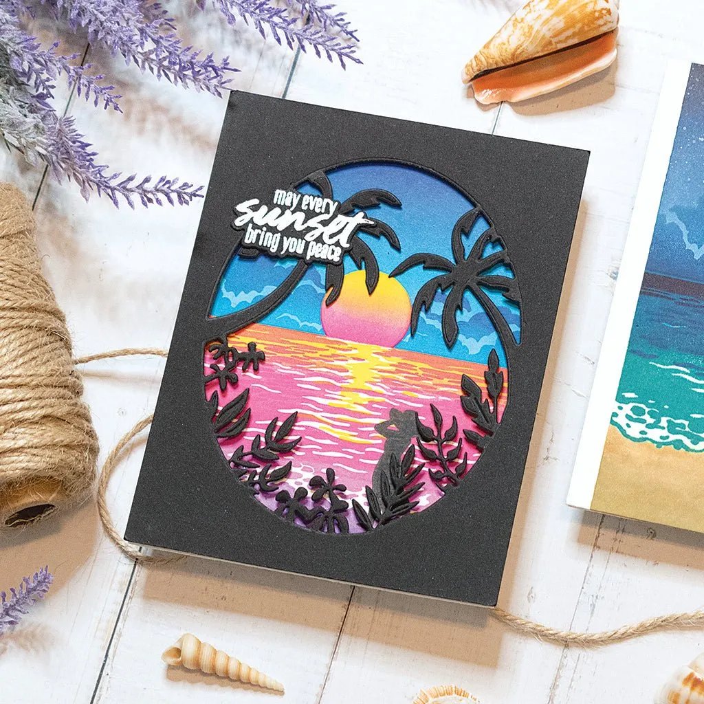 SB395 Color Layering Sunset over Waves Bundle  (E)