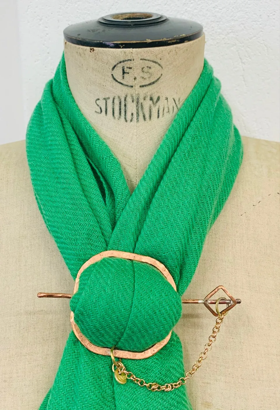 Scarf Tie copper thin square