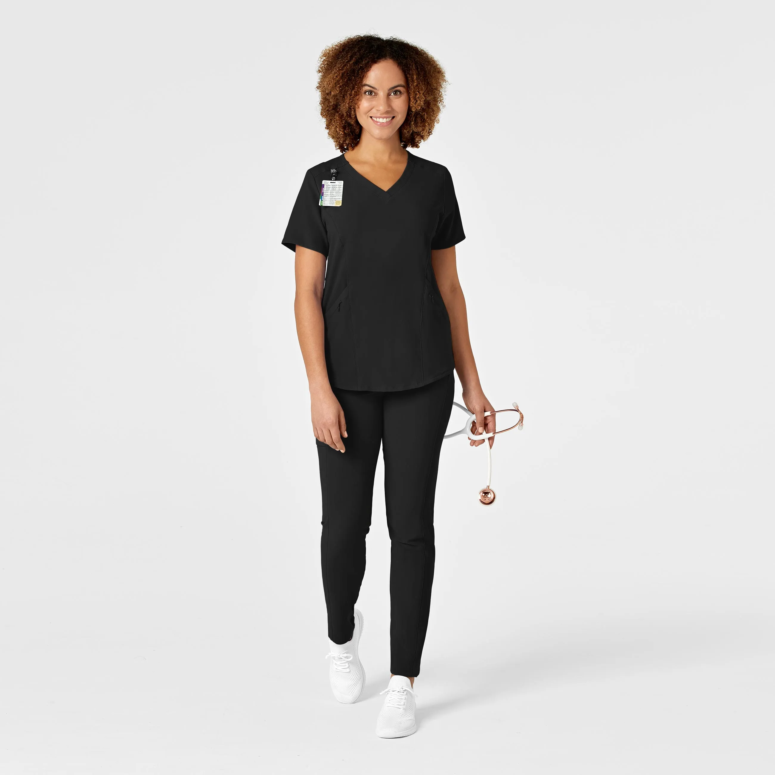 SCC RENEW Women's V-Neck Scrub Top With Logo