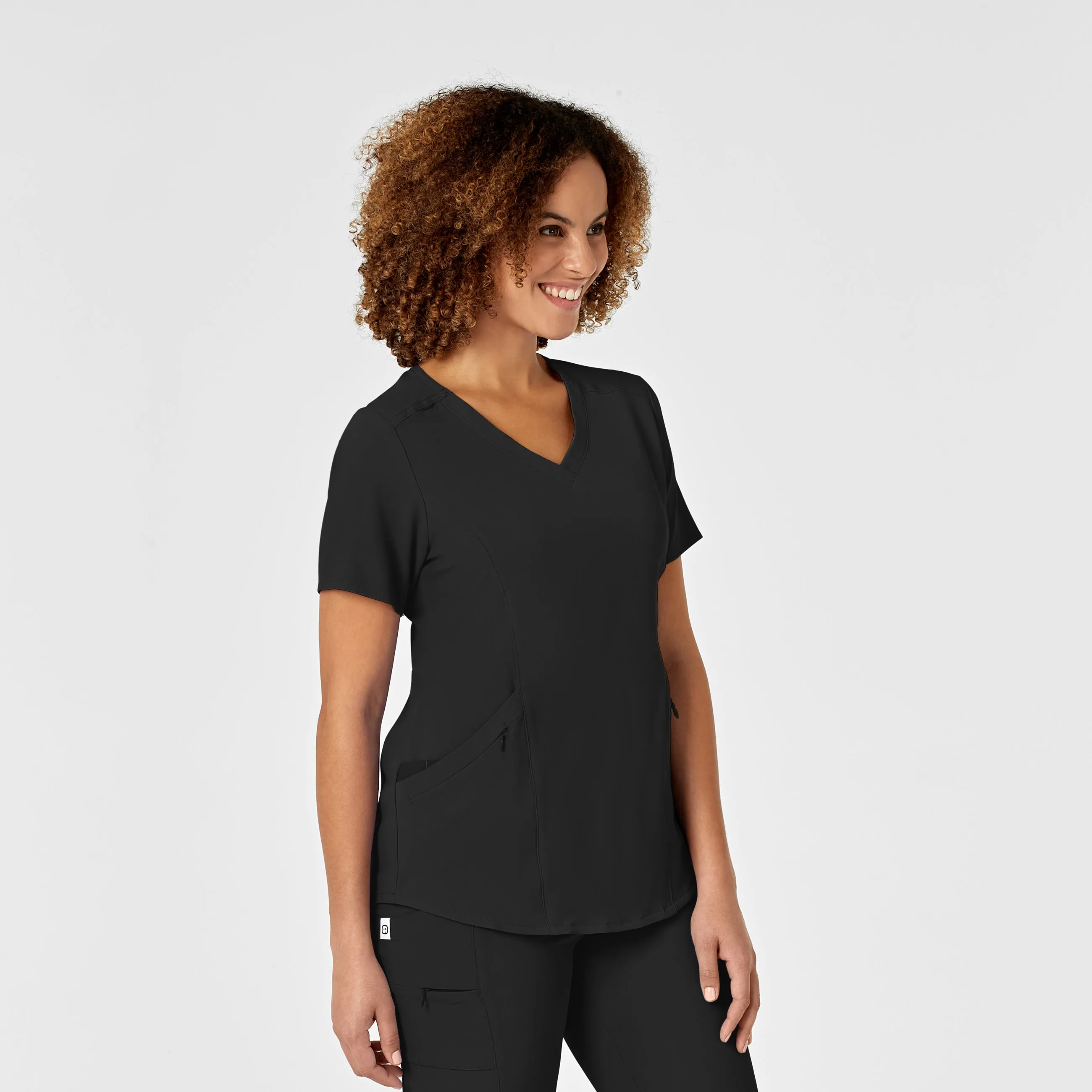 SCC RENEW Women's V-Neck Scrub Top With Logo
