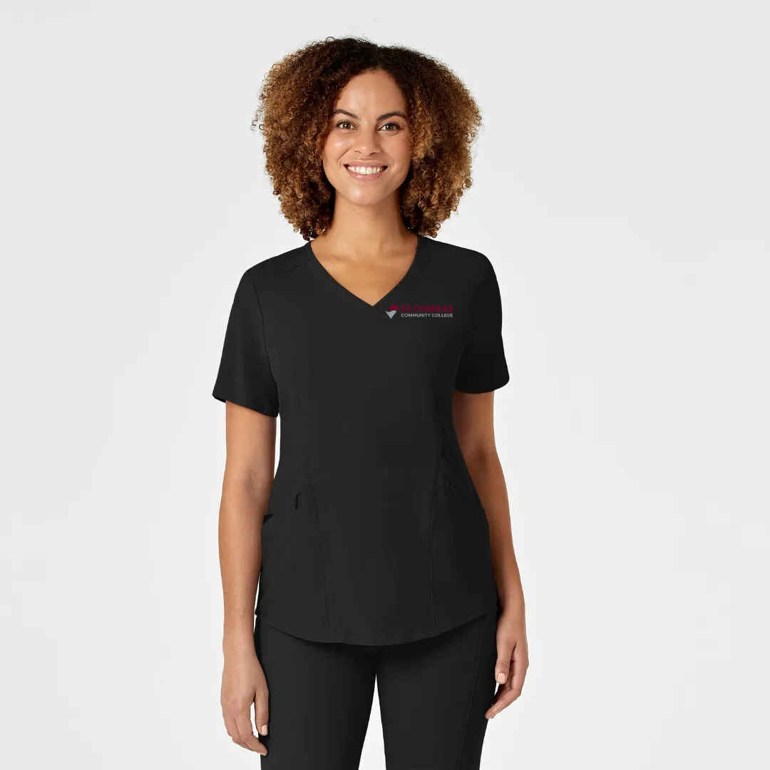 SCC RENEW Women's V-Neck Scrub Top With Logo