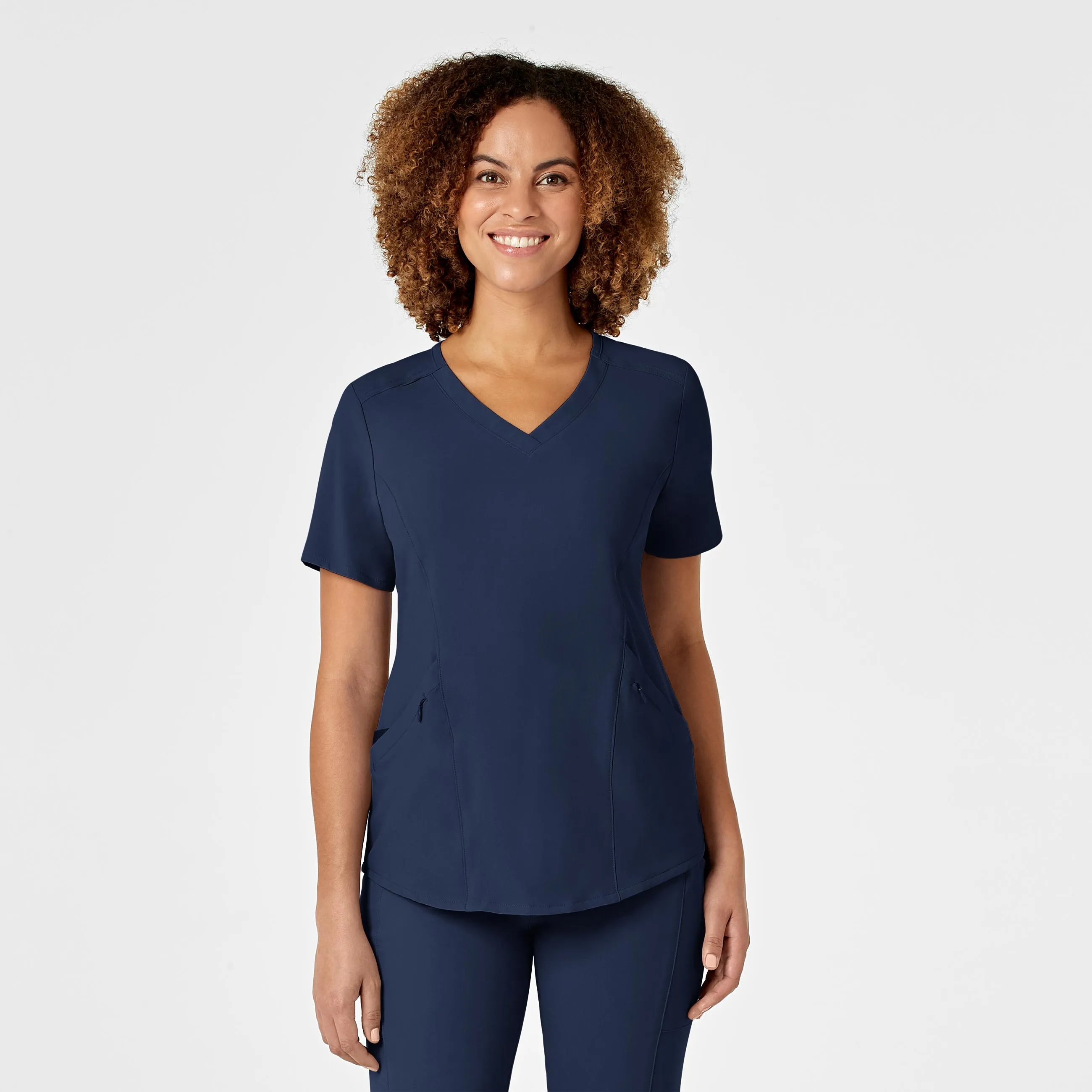 SCC RENEW Women's V-Neck Scrub Top With Logo