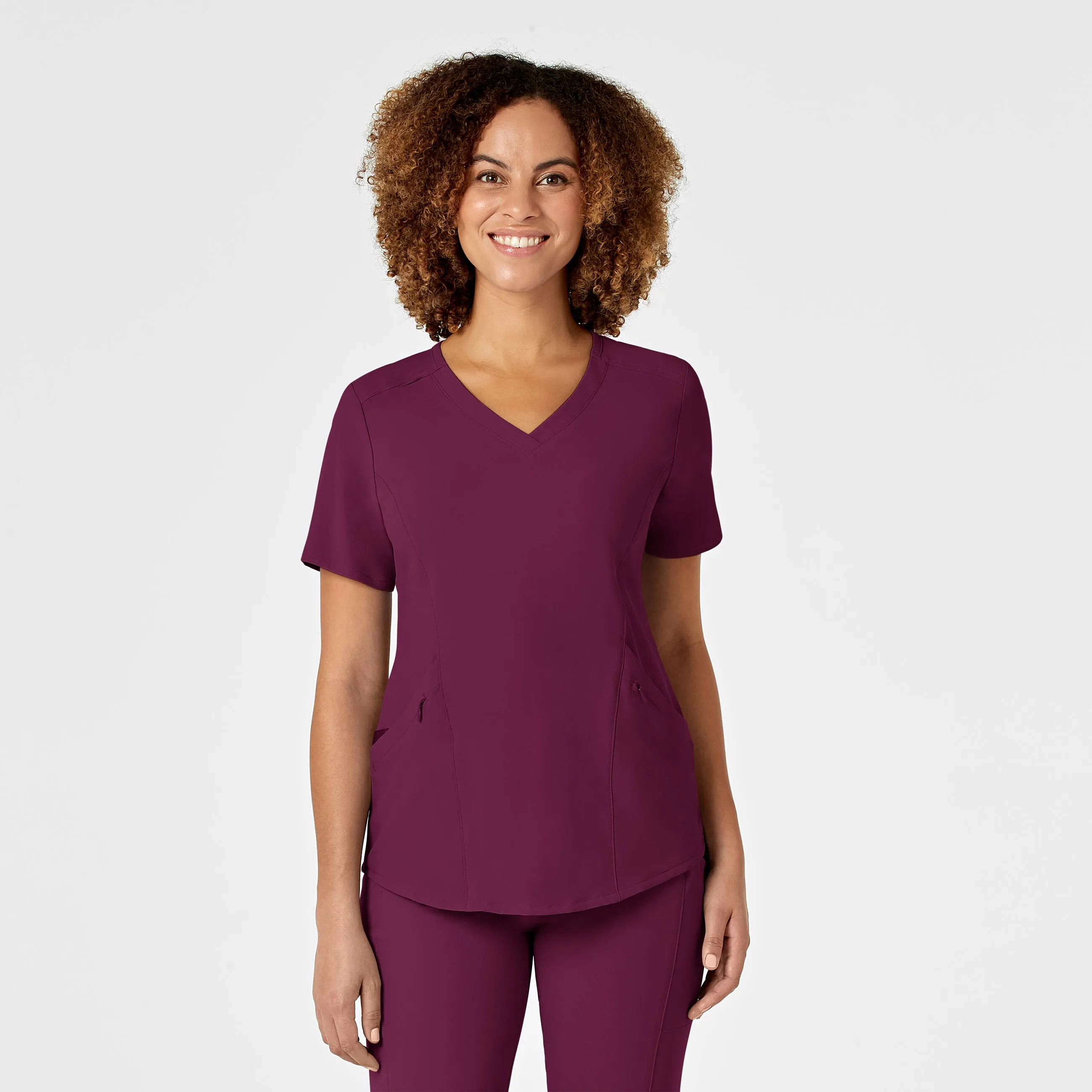 SCC RENEW Women's V-Neck Scrub Top With Logo