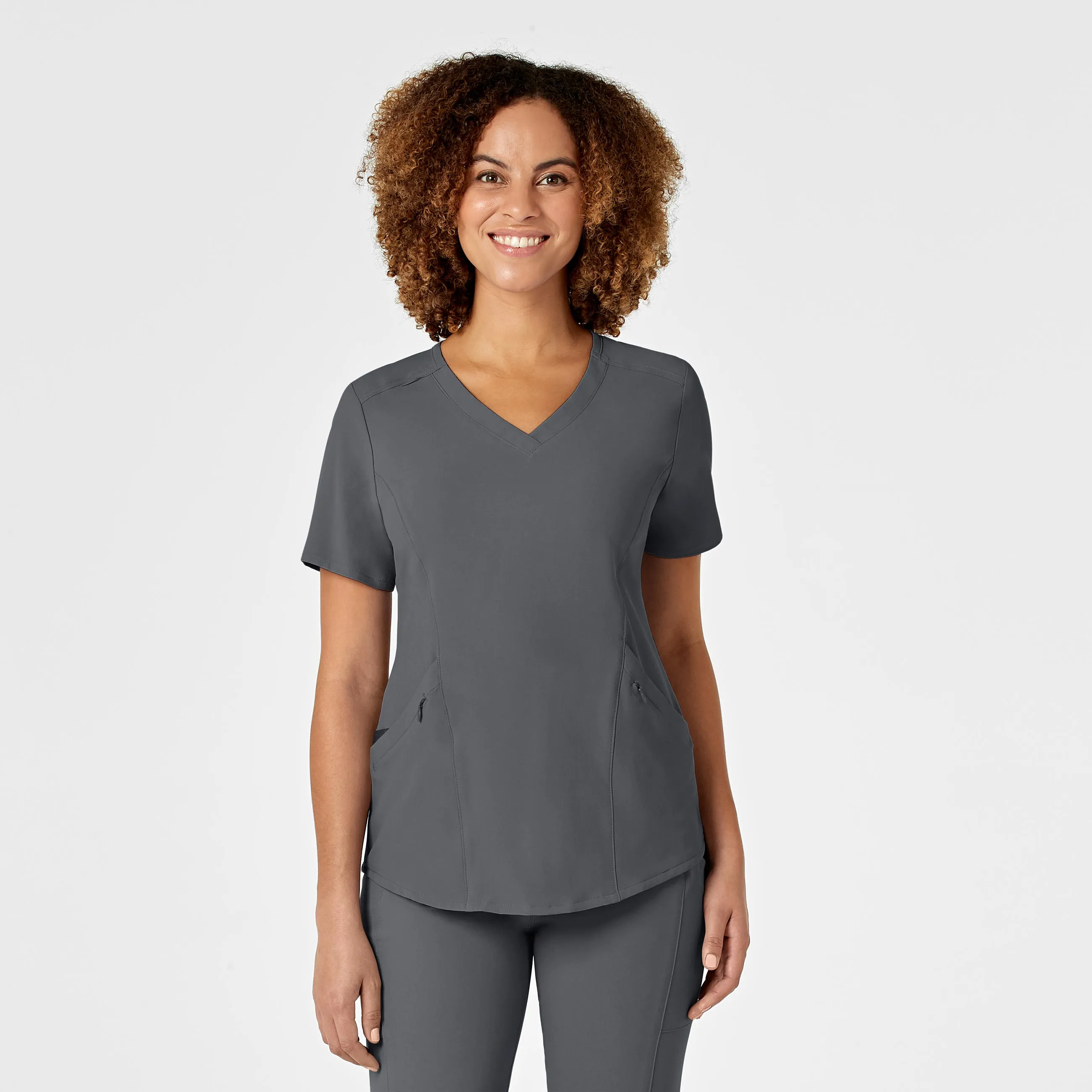 SCC RENEW Women's V-Neck Scrub Top With Logo