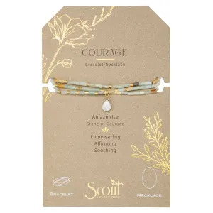Scout Curated Wears - Teardrop Stone Wrap Amazonite/Howlite/Gold - Courage