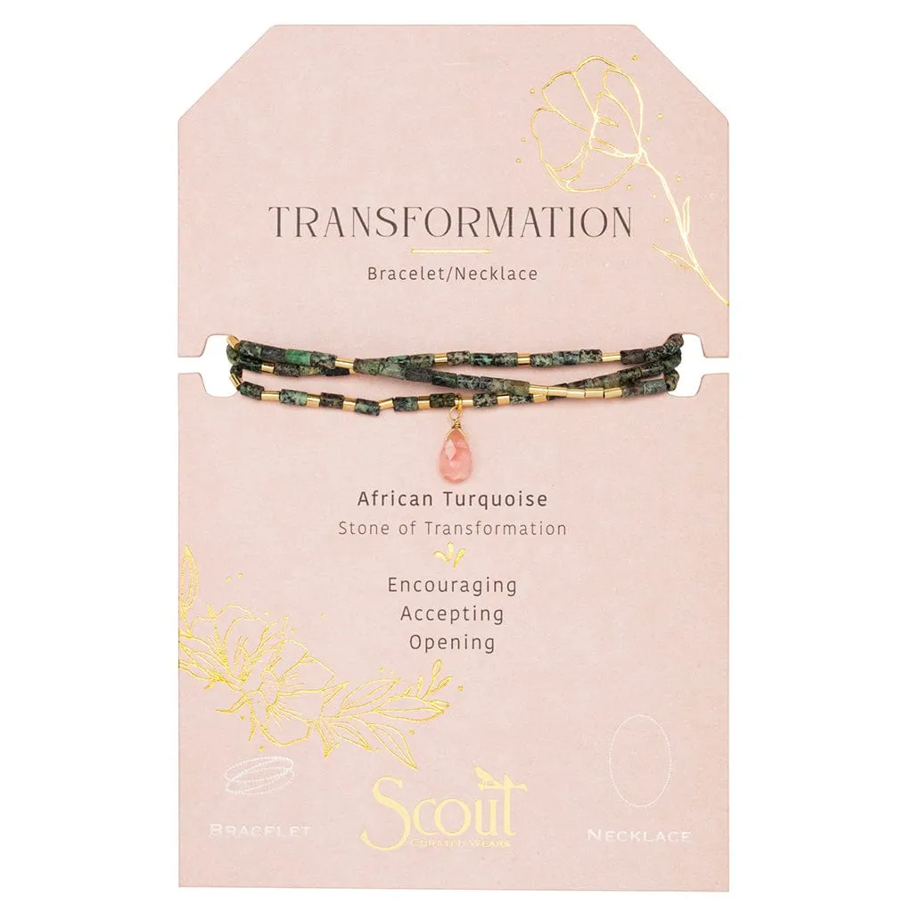 Scout Teardrop Stone Wrap African Turquoise/Watermelon/Gold