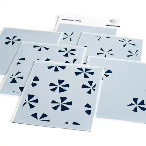 Seamless Starburst Circles layering stencil set