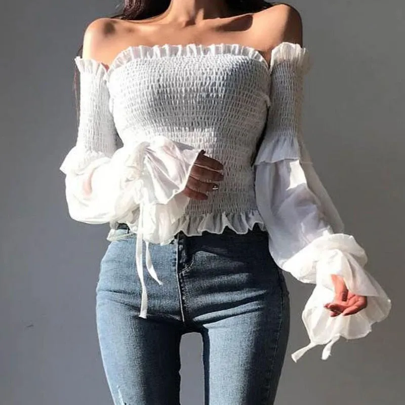 See You Knitted Off Shoulder Crop Top